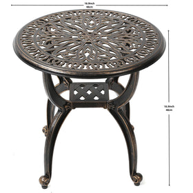 C/G patio casa cast aluminum frame delivers durable outdoor stability.
