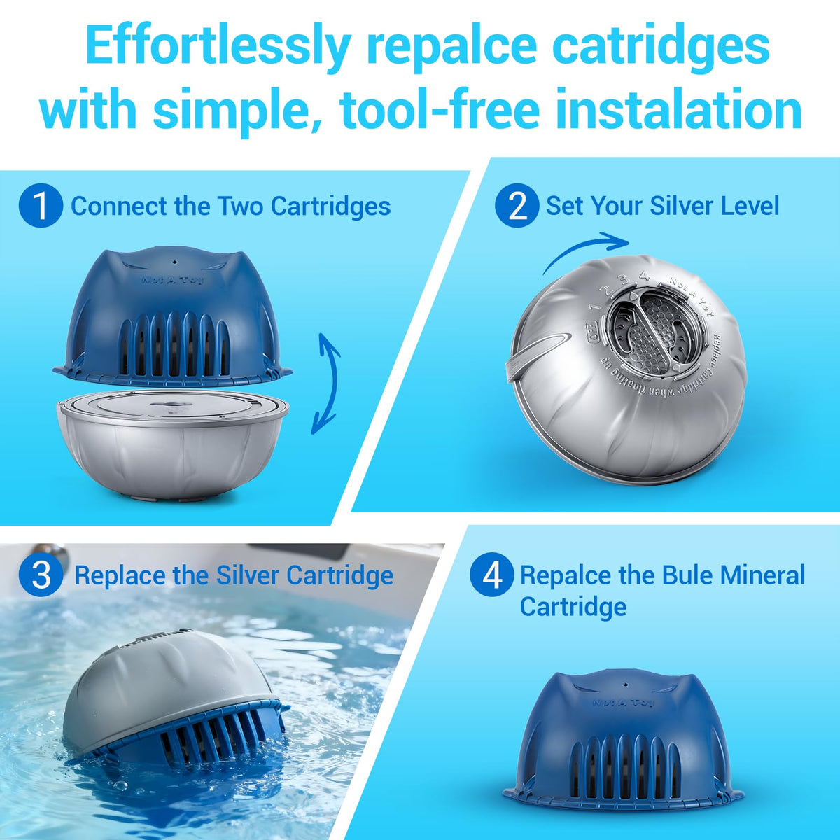 CGECGE Frog Ease cartridge compatibility for hot tubs up to 600 gallons