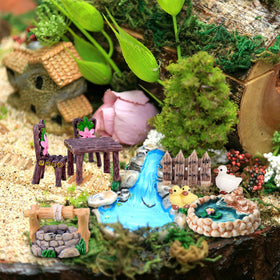 CHAKANLX garden bench adds a resting spot to your moss garden.