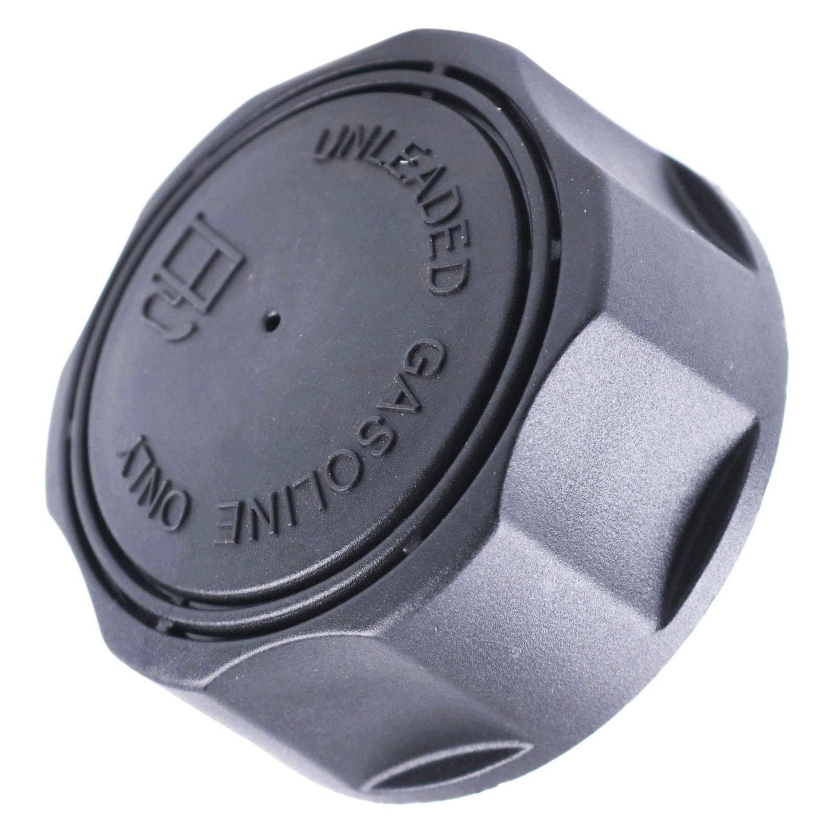 Chamixx vented fuel cap installed on a mower for quick replacement.