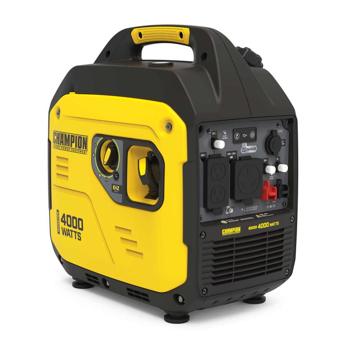 Champion Power Equipment 4000-watt inverter front panel with outlets for camping