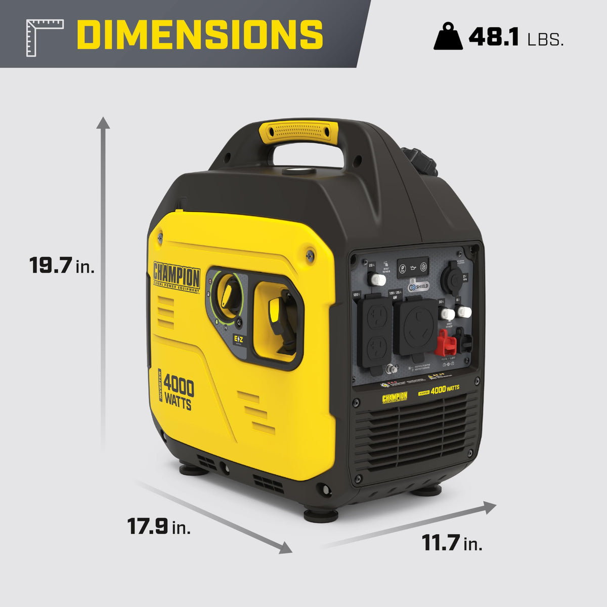 Champion Power Equipment 4000-watt inverter quiet technology keeps noise low
