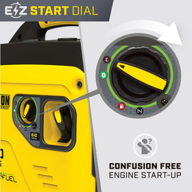 CO Shield sensor on Champion 4000-Watt inverter showing safety feature