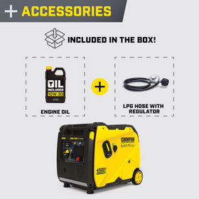 Champion Power Equipment EZ Start dial simplifies ignition for quick startup.