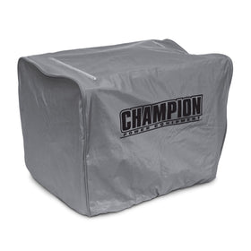 Champion Power Equipment weather-resistant storage cover over a 3000-watt inverter protects against rain and dust