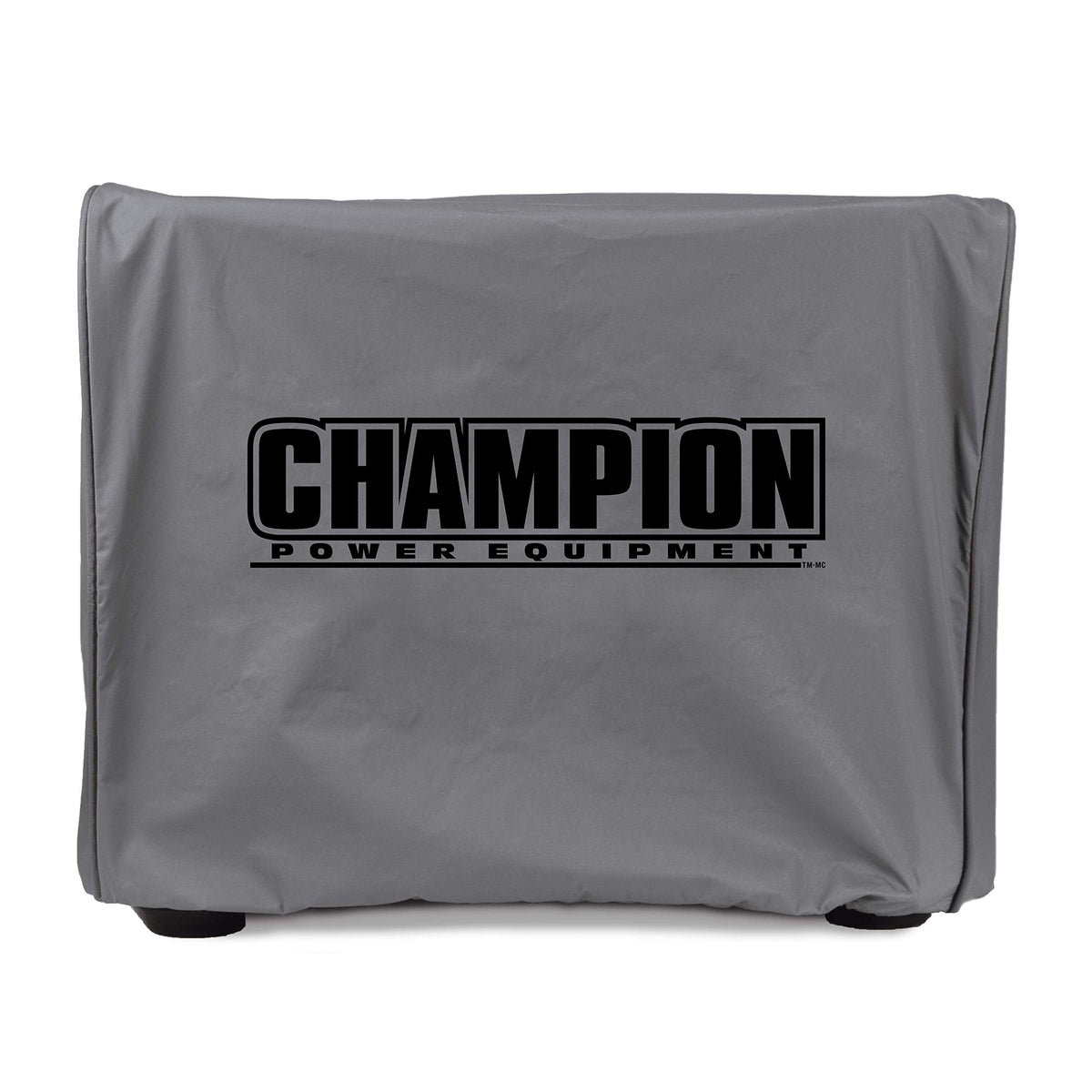 Champion weather-resistant cover on a 2000W inverter protecting from sun and rain.