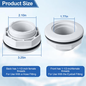 ChangTa 1-1/2 inch FIP threads detail for Hayward compatibility
