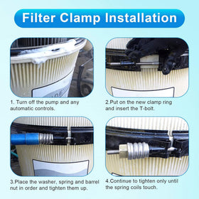 ChangTa 190003 clamp around Pentair filter top cap for secure fit.