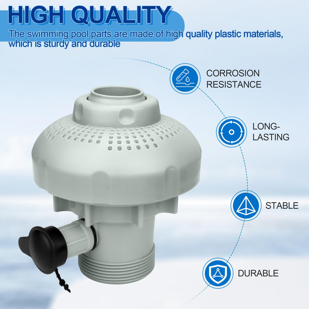 ChangTa durable plastic nozzle designed for long-lasting pool performance