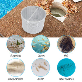 6.5-inch bottom depth of ChangTa skimmer basket aids debris collection without overflow.
