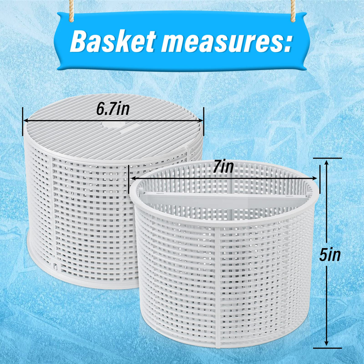 Close-up of ChangTa nylon construction on pool skimmer basket.