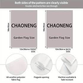 CHAONENG Imagine All the People garden flag back view features double-sided design for consistent display.