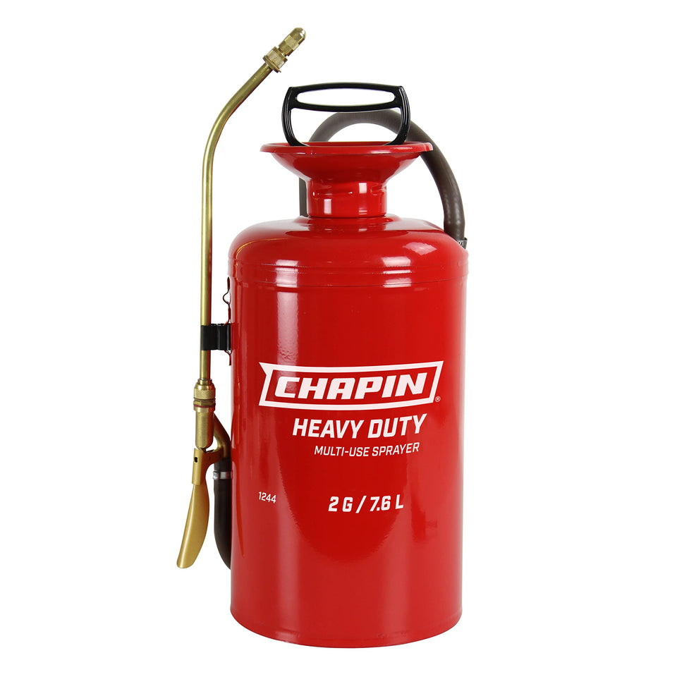Chapin 1244 sprayer close-up of Tri-Poxy tank showing rust protection and durability.