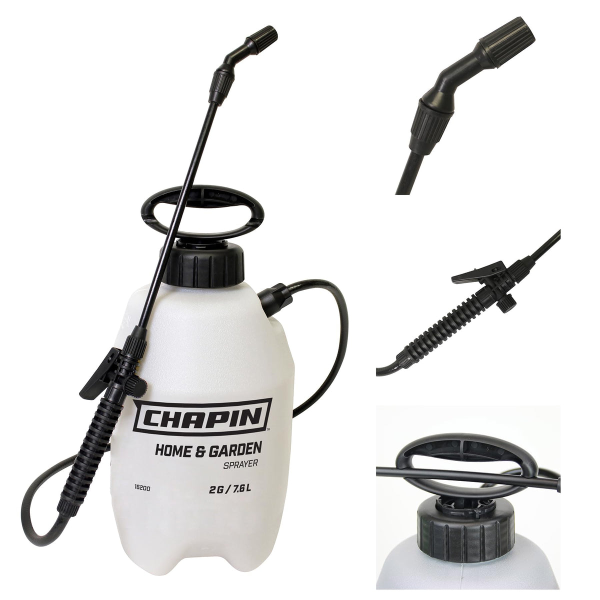 Chapin 16200 pump sprayer tank with translucent body for easy content visibility.