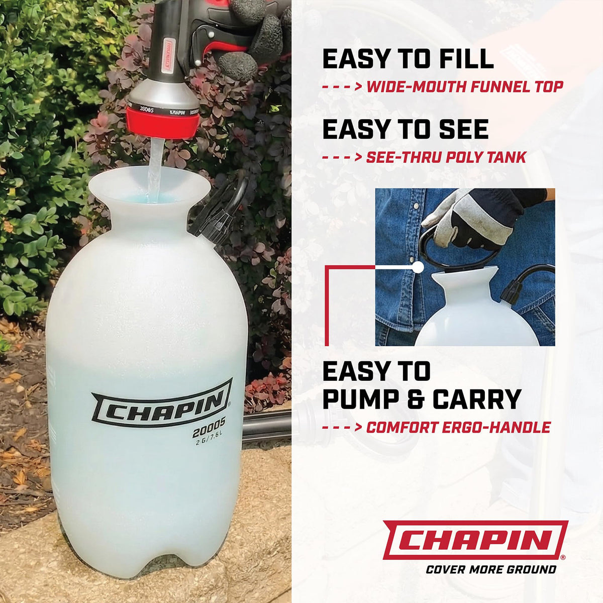 Chapin 20006 adjustable cone nozzle for versatile spray patterns.