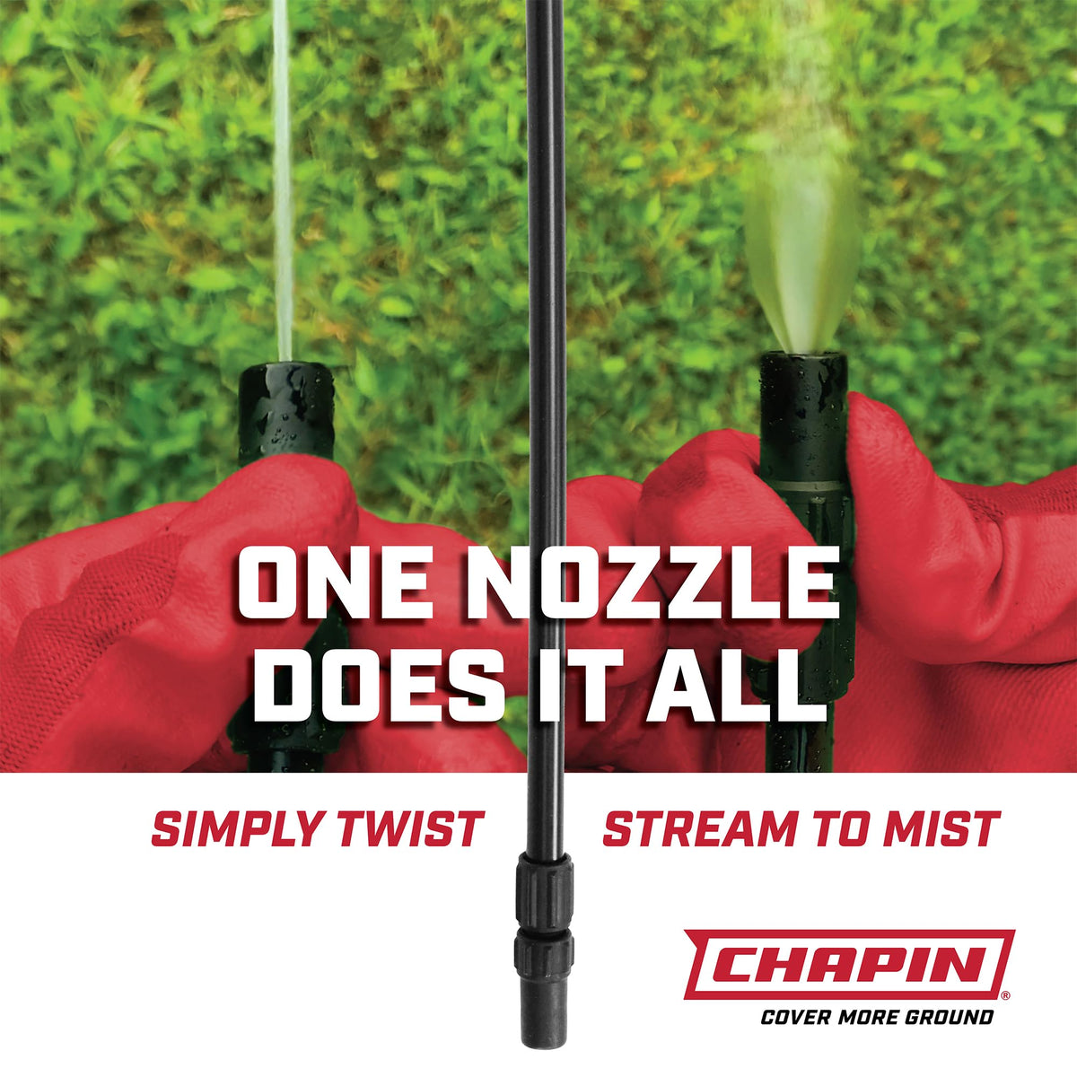 Chapin 20024 funnel-top enables spill-free filling during outdoor spraying