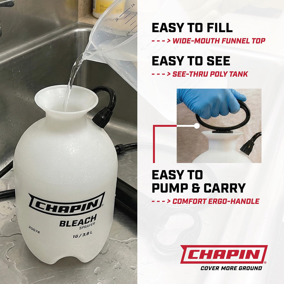 Chapin 22074 anti clog filter ensures steady spray even with debris