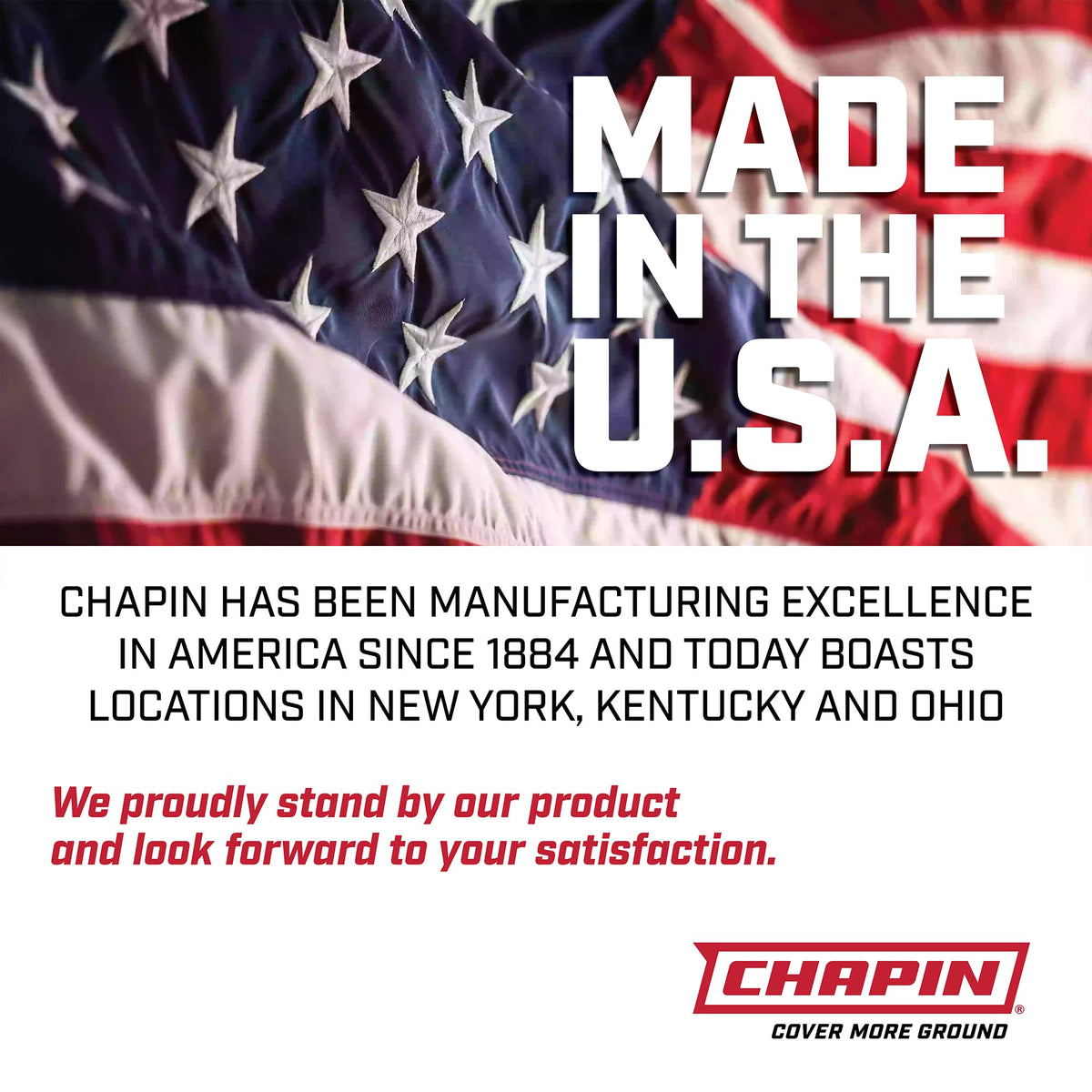 Chapin 22074 Made in USA design with reliable support