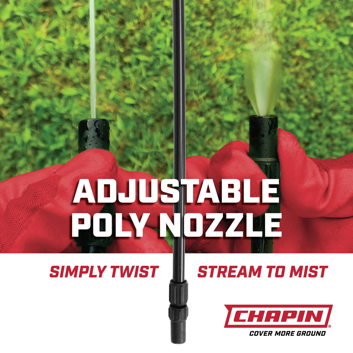 Chapin 22541 adjustable nozzles enable versatile lawn and garden applications.