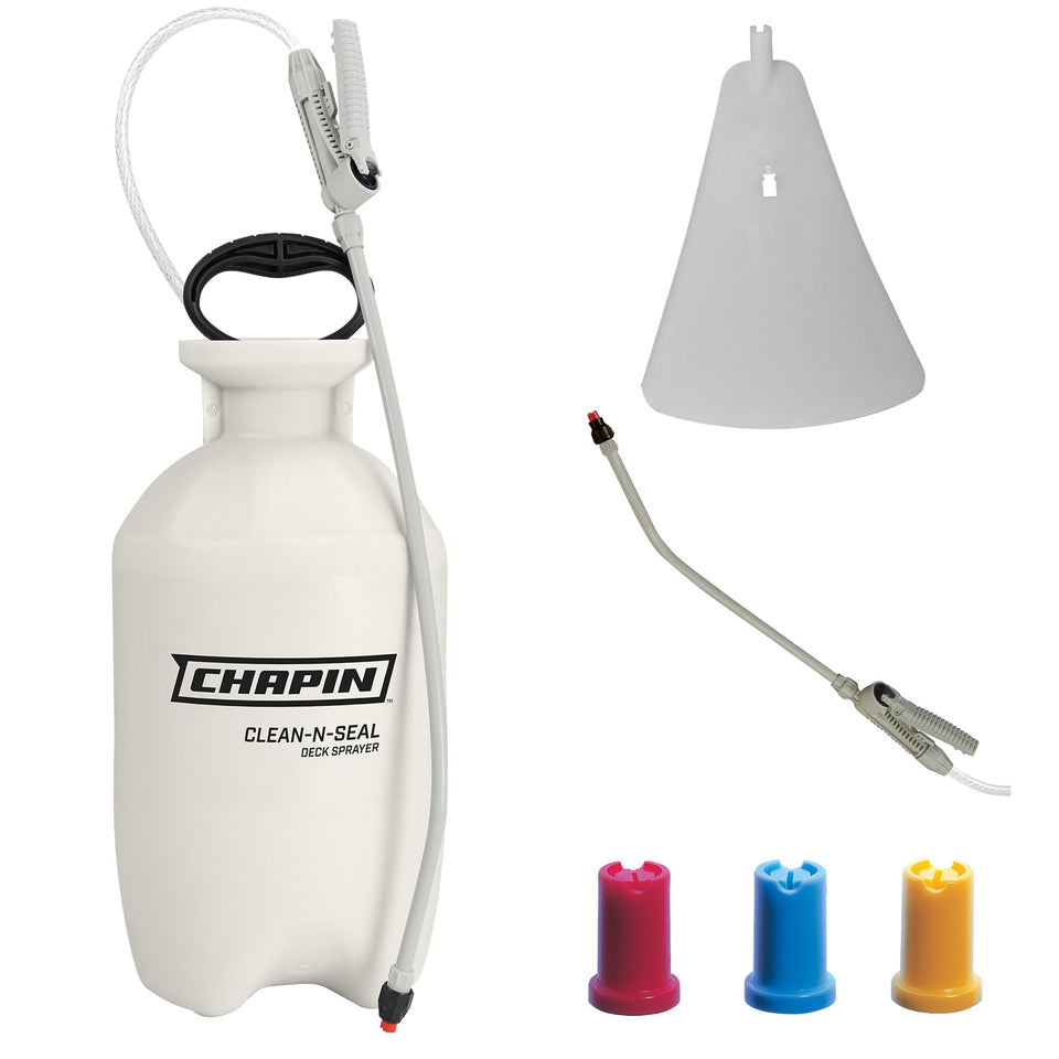 Chapin 25020 deck sprayer tank shown for easy filling and cleaning