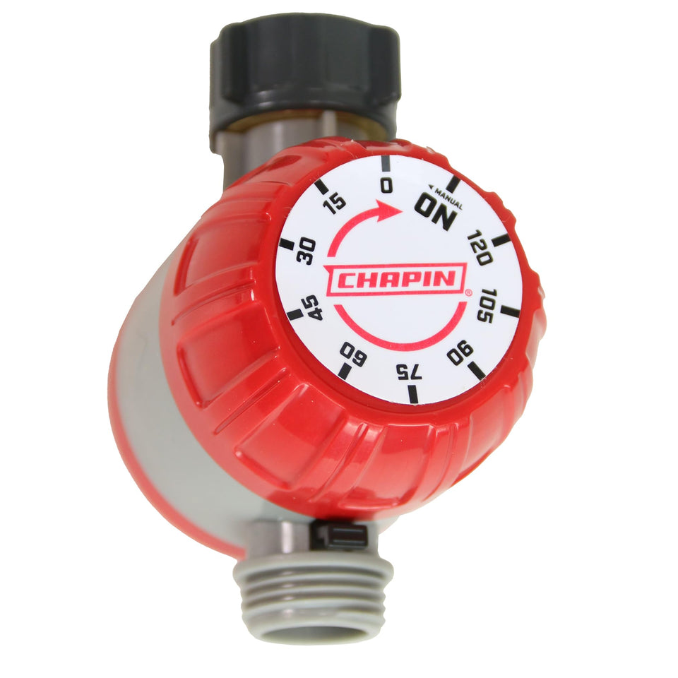 Chapin 41004 mechanical water timer dial offers precise, battery-free watering control for gardens.