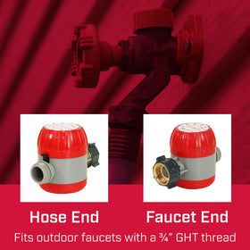 Chapin 41004 outdoor tap connection demonstrates quick hose setup for efficient irrigation.
