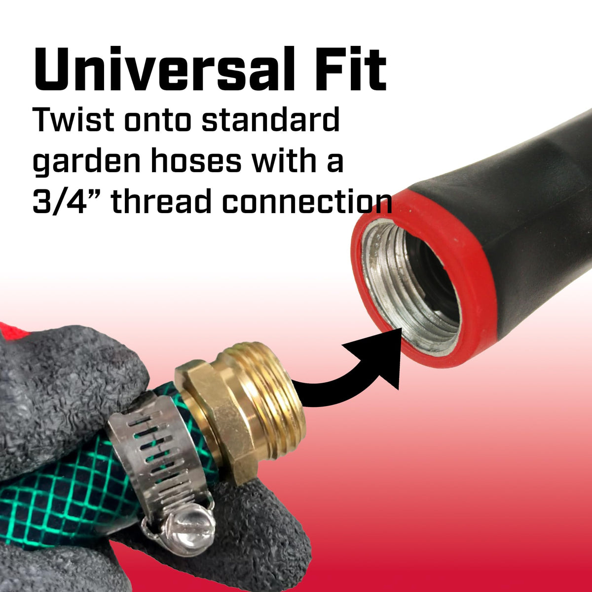 Chapin 4699 adjustable twist nozzle provides heavy stream to shower