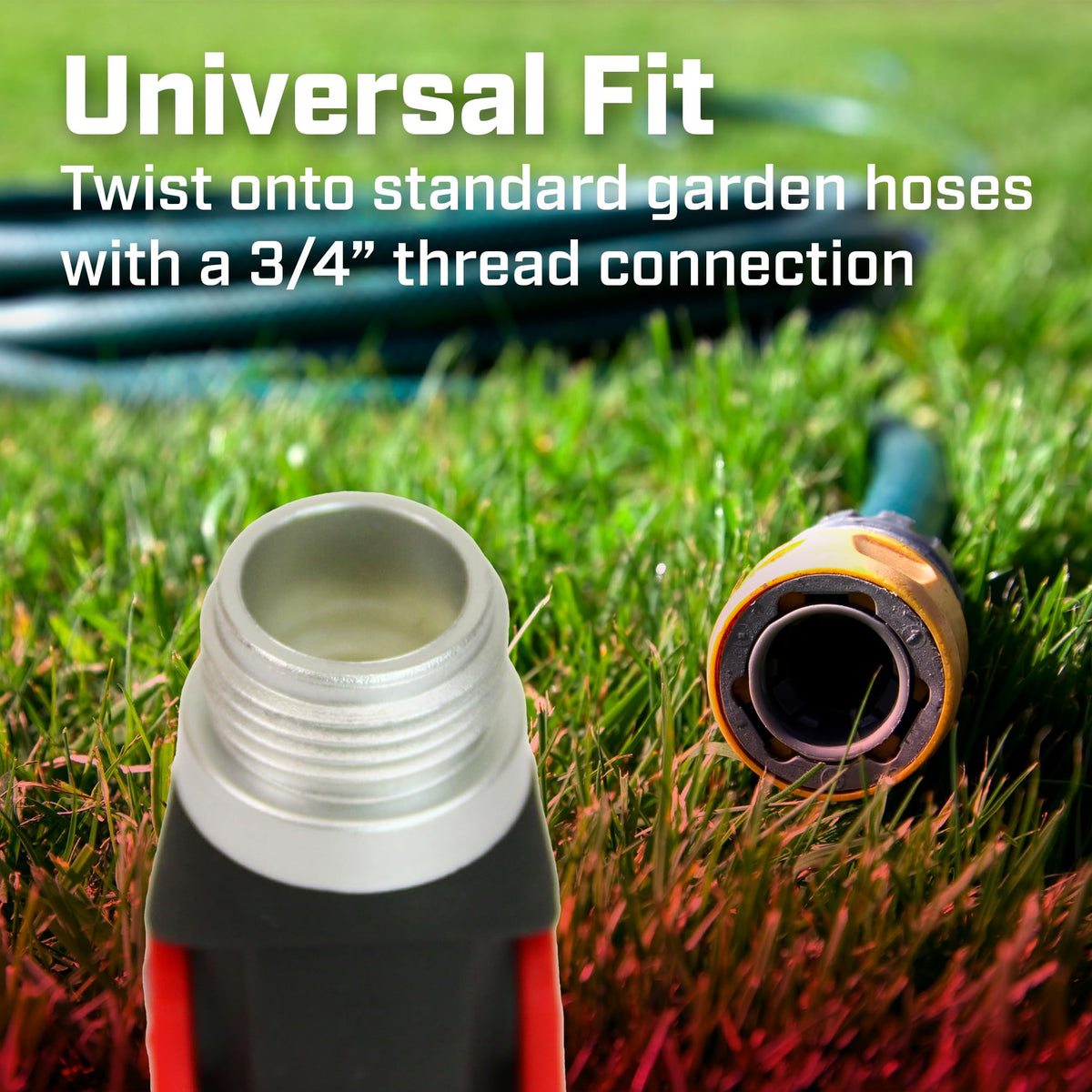 Chapin 6-9479 universal fit keeps hoses and faucets reliably connected.