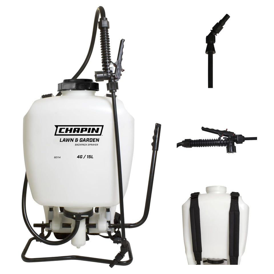 Chapin 60114 backpack sprayer tank with translucent reservoir for easy filling and visibility