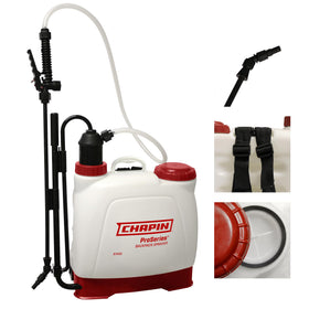 Chapin 61500 backpack sprayer side view showing ergonomic design for easy spraying