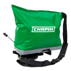Chapin 84700G spreader showing 25lb capacity for efficient lawn seeding