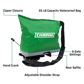 Chapin 84700G spreader rear baffle directing material away from clothes