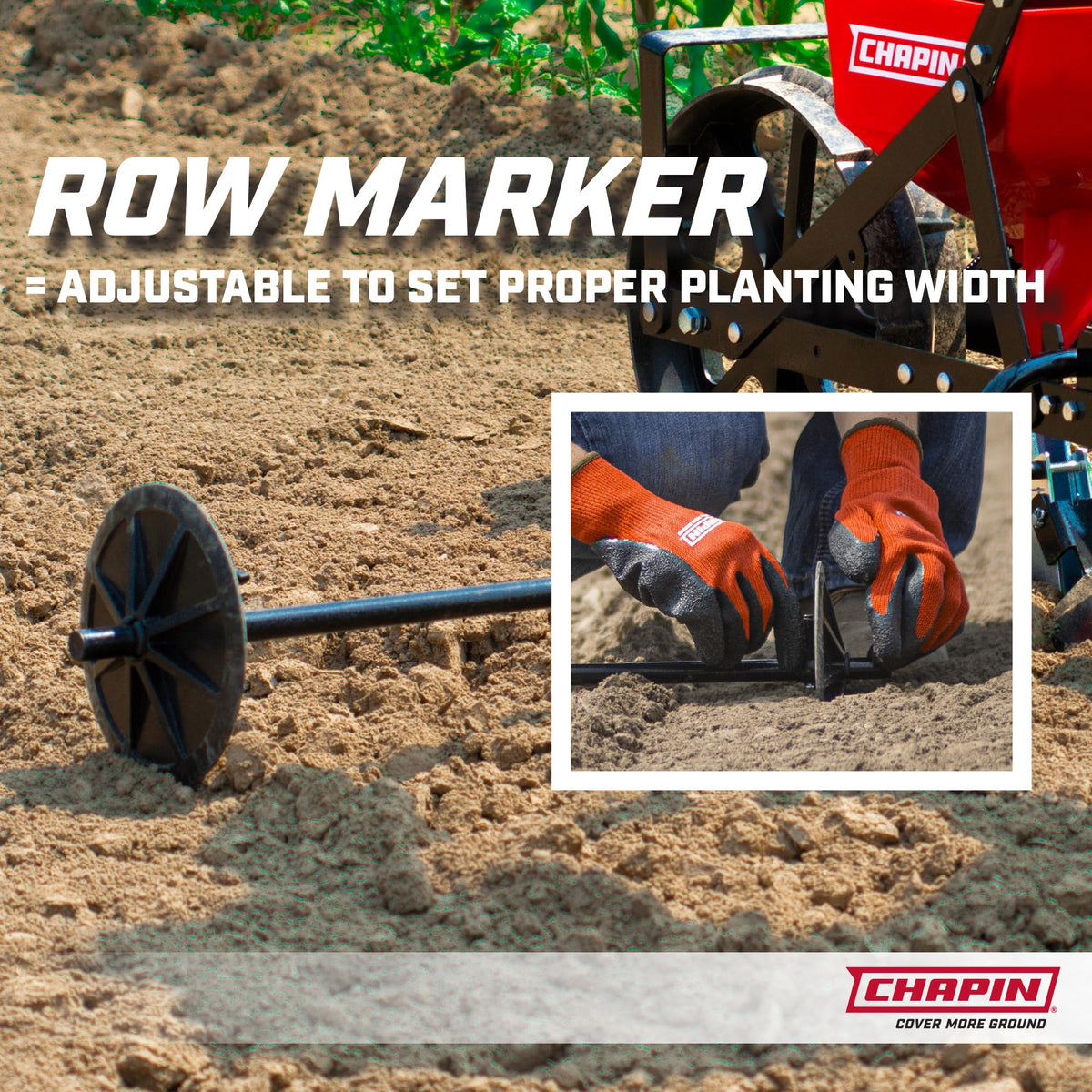 Chapin 8701B seeder six plates enable planting a wide variety