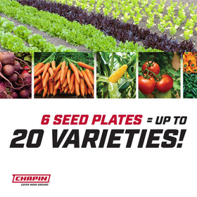 Chapin 8701B seeder in garden shows effortless push operation