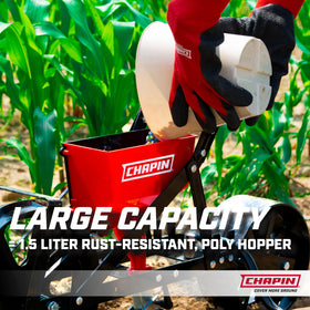 Chapin 8701B seeder zinc plow in action for clean seed rows