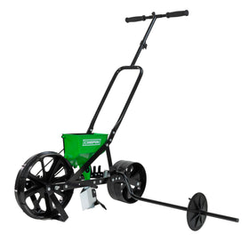 Chapin 8701G hopper shows rust-resistant design for long-lasting garden seeding.