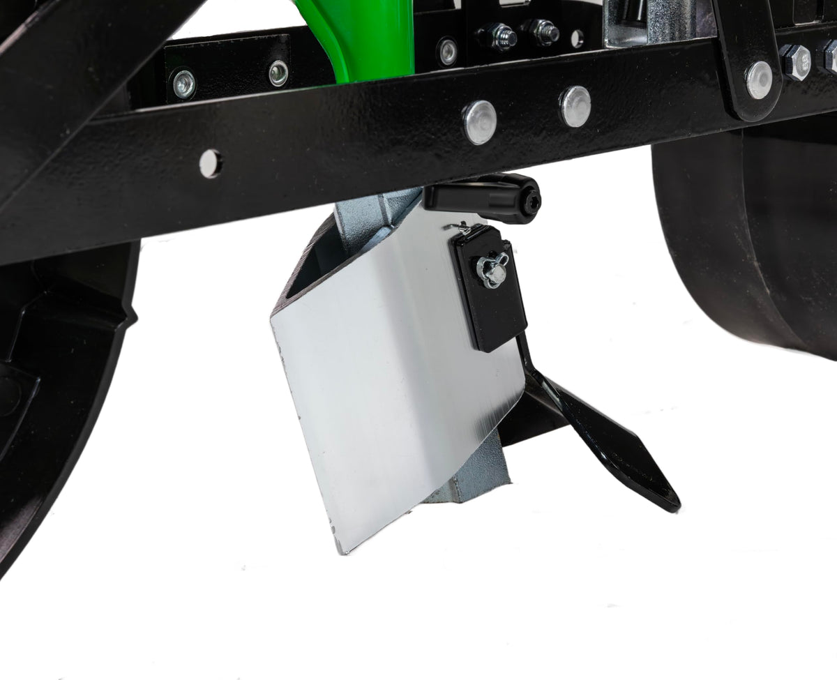 Chapin 8701G row-marker wheel ensures even row spacing.