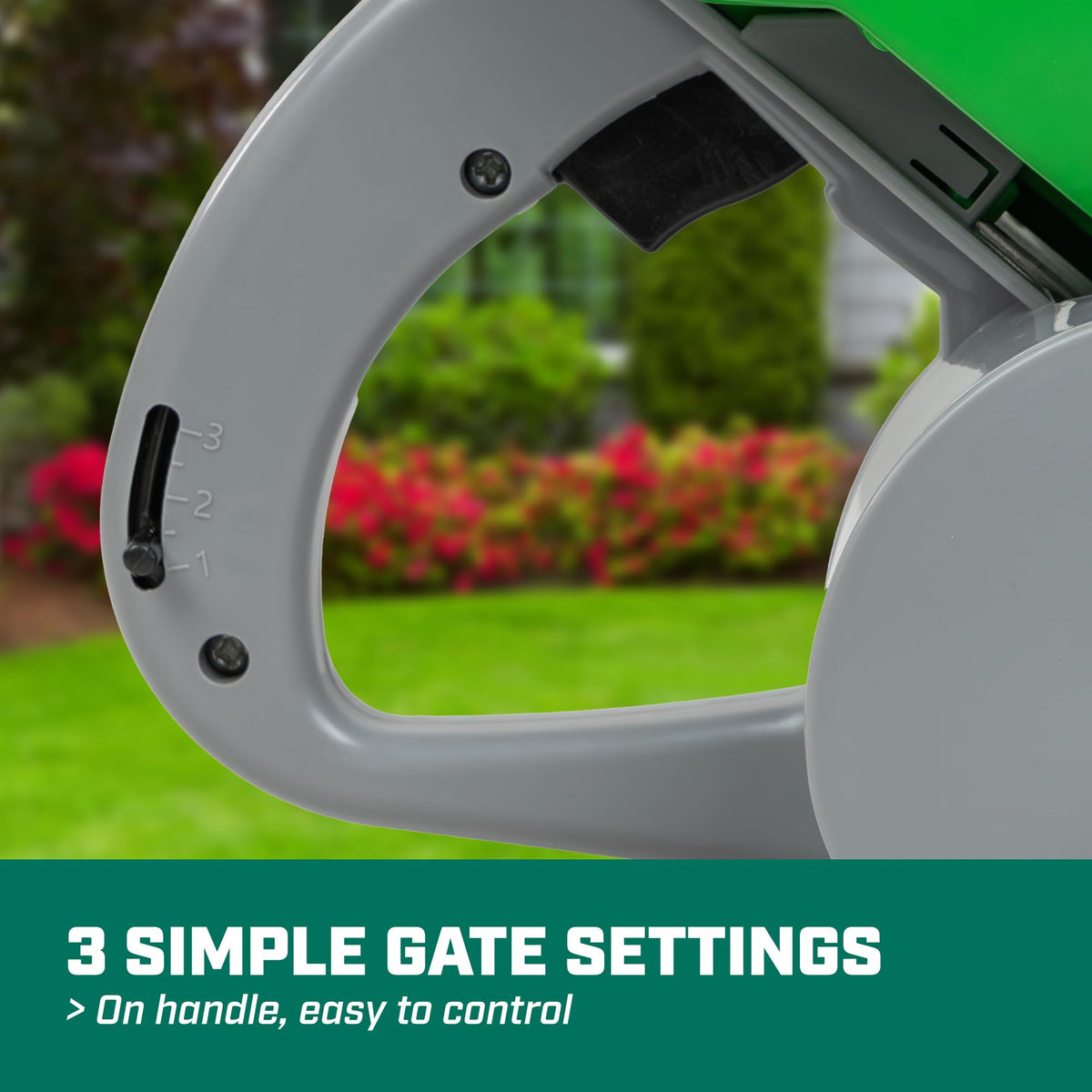 Chapin 8706G poly hopper emphasizes lightweight, weather-resistant construction.