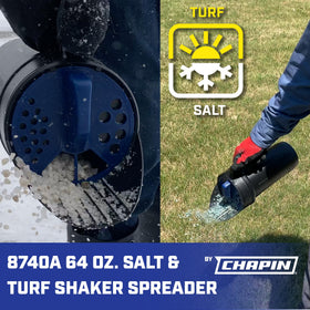 Chapin 8740A lid with three openings for salt, seed, or fertilizer.
