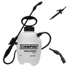 Chapin International 1-gallon deluxe sprayer with translucent tank for quick fluid checks.