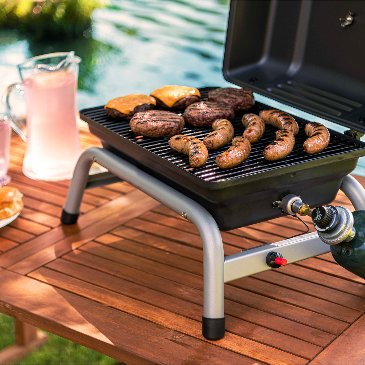 Char-Broil 1-Burner portable grill showing compact and lightweight design