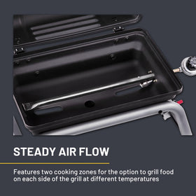 Char-Broil 1-Burner grill with grease tray for easy cleanup