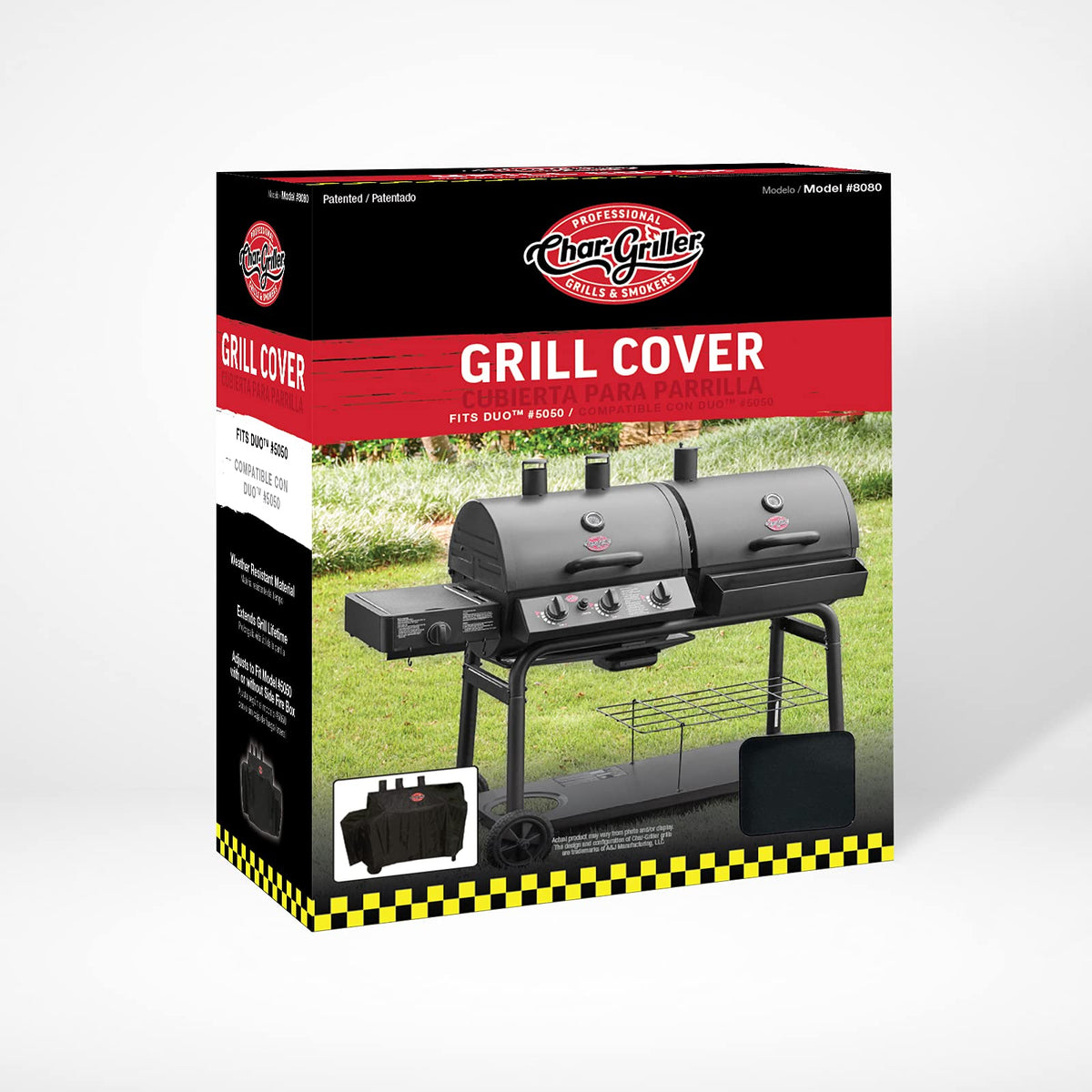 Fit check for Char-Griller 5050 Duo with smoker box optional.