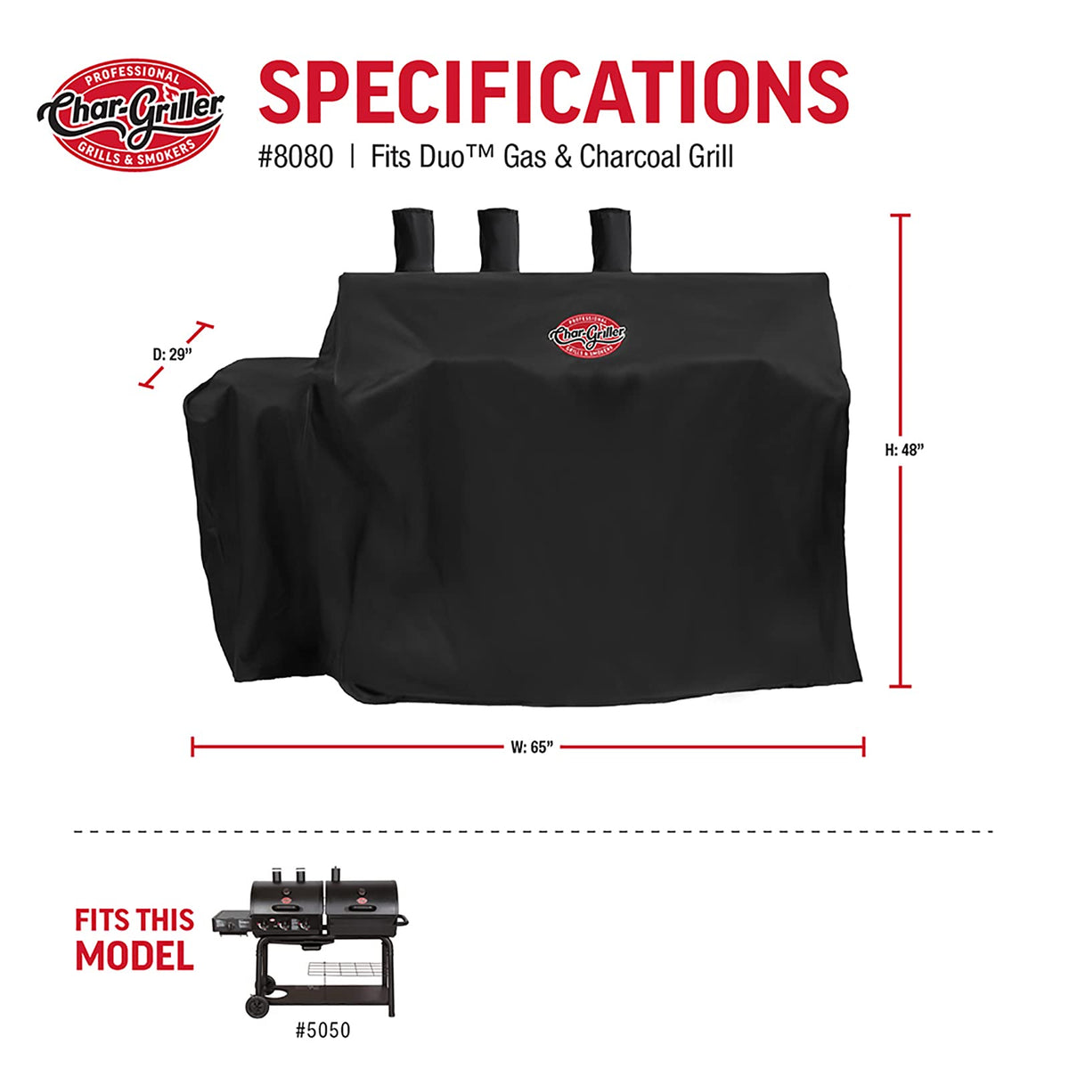 Lightweight, durable black cover ready to slip on.
