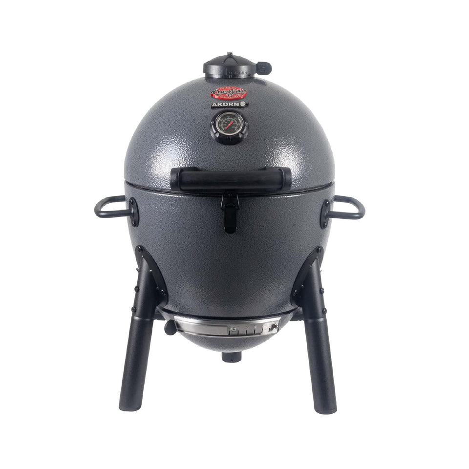 Char-Griller AKORN Jr portable kamado grill for on-the-go flavor and heat control.