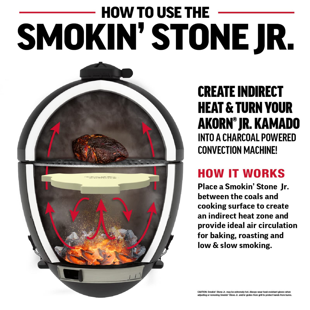 Char-Griller AKORN Jr Smokin' Stone baking bread for crusty, aromatic results.