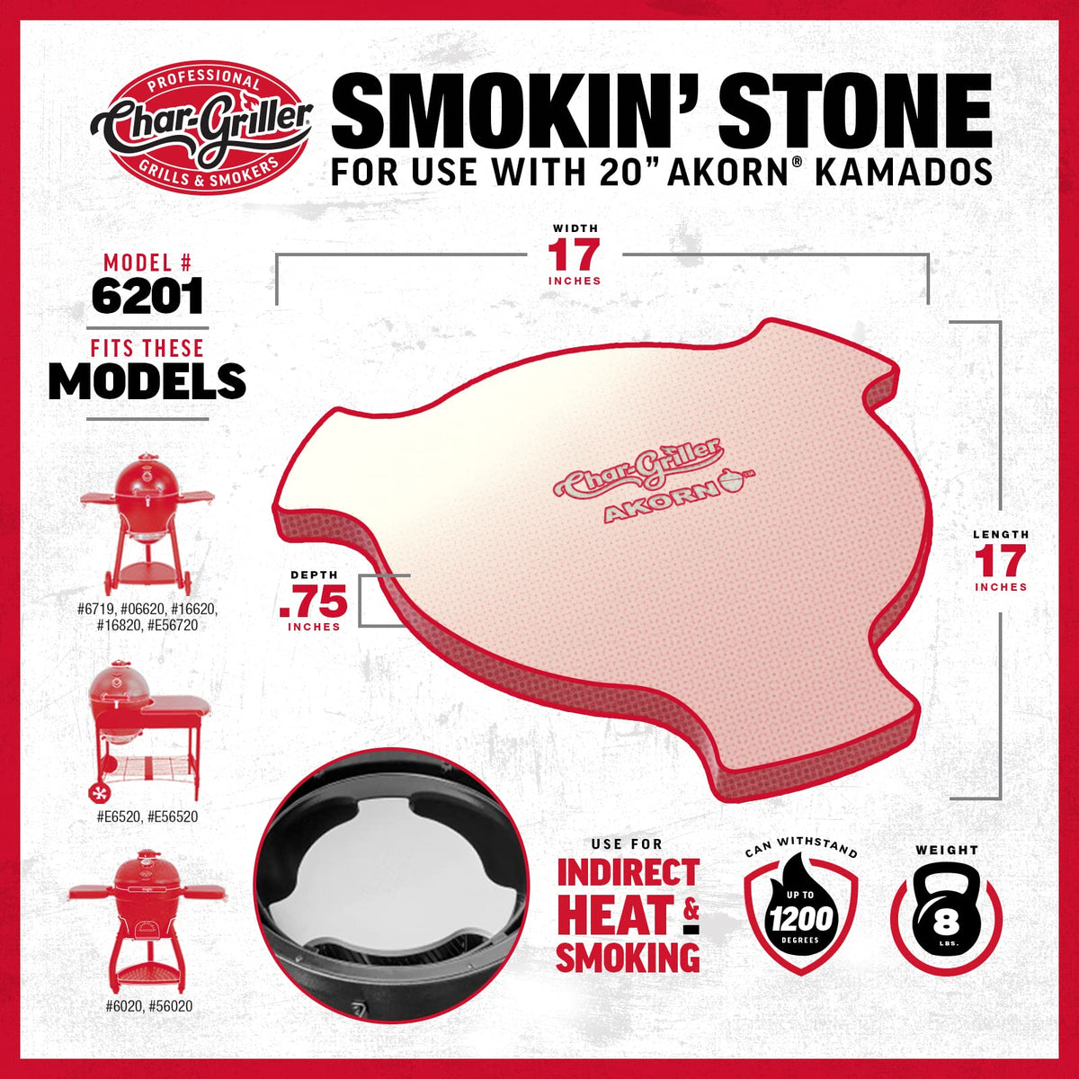 Low-and-slow smoking with Char-Griller Smokin' Stone yields juicy, tender results