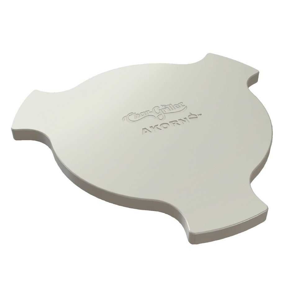 Char-Griller Smokin' Stone on AKORN, ivory exterior for indirect grilling with even heat