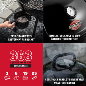 Char-Griller CG30040725 adjustable air vents for precise temperature control.