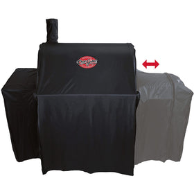 Char-Griller durable cover side view provides full-length protection.